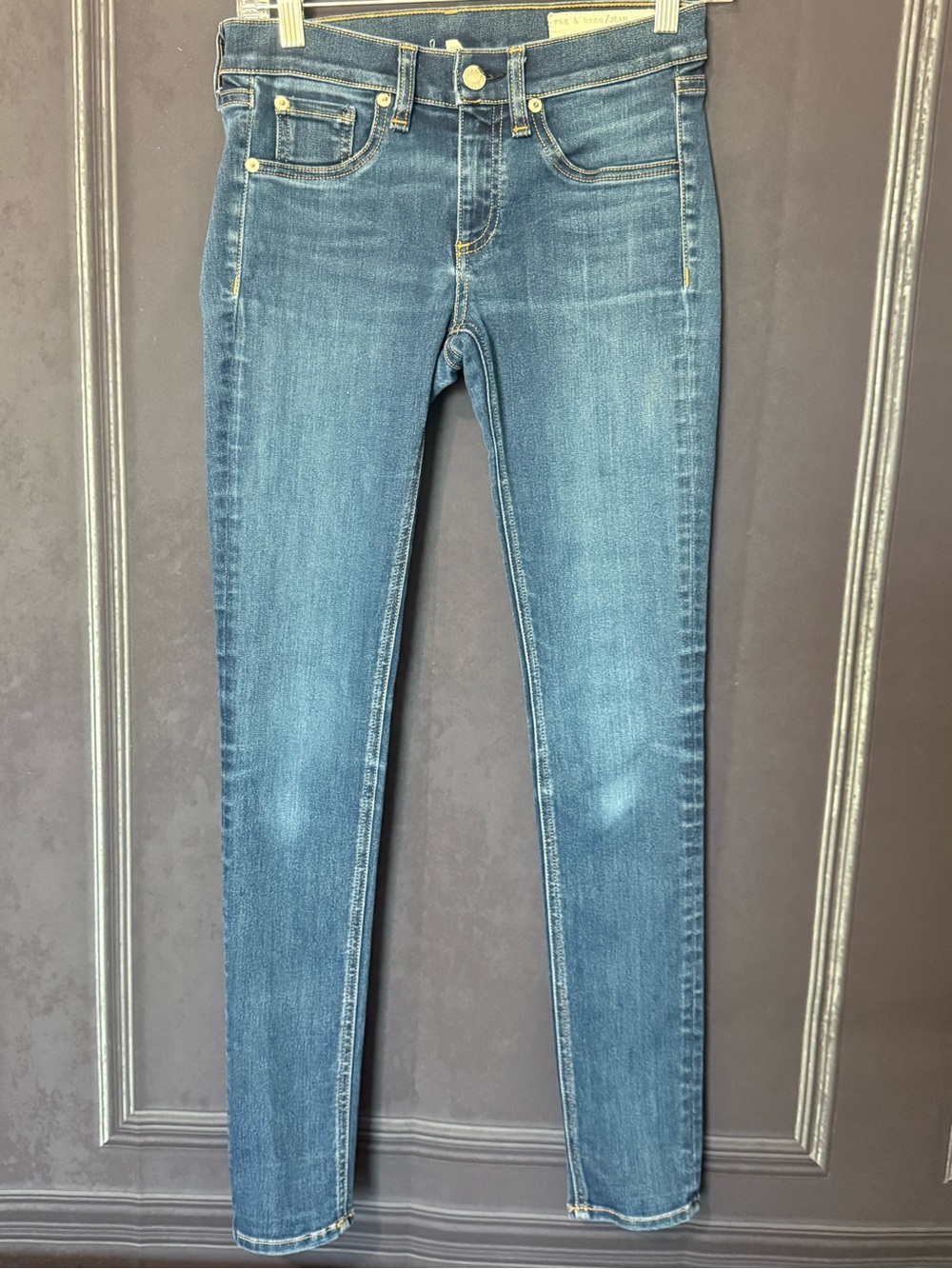 rag & bone Skinny Jeans in Faded Blue
